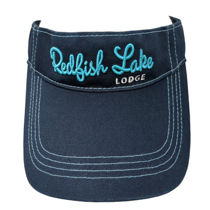 Redfish Lake Lodge Strapback Sun Visor Hat Blue One Size Gear For Sports