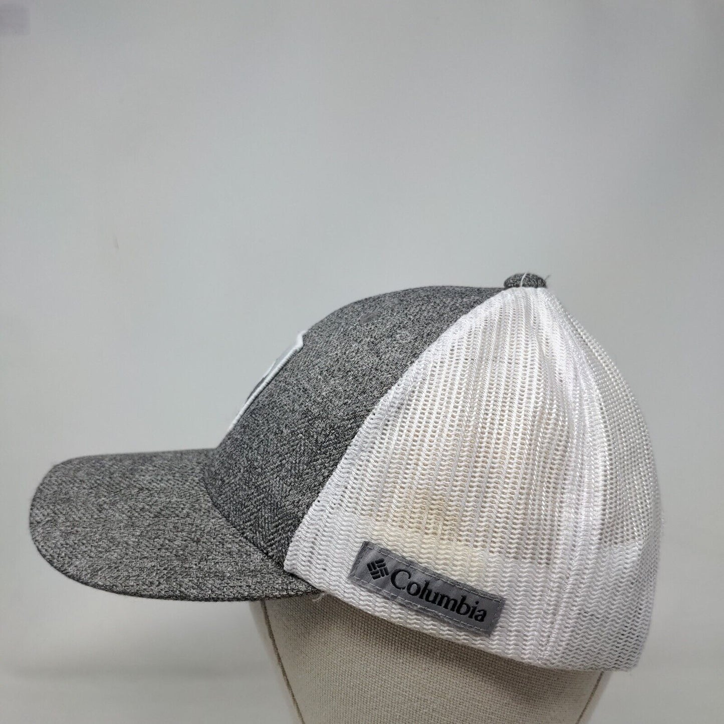 Columbia Snapback Trucker Hat Gray One Size Adjustable Mesh Back Polyester