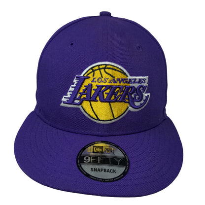 New Era Mens Snapback Hat Purple Size OSFM Embroidered Los Angeles Lakers 9Fifty