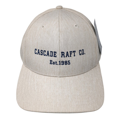Cascade Raft Co. Est 1985 Snapback Hat Beige One Size Adjustable Lone Rock