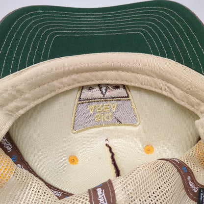 YOColorado Brown Trucker Hat One Size Ski Area Pine Tree Patch Snapback Rope