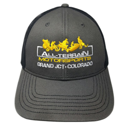 Cap America Trucker Hat Gray One Size All-Terrain Motorsports Mesh Snapback Hat
