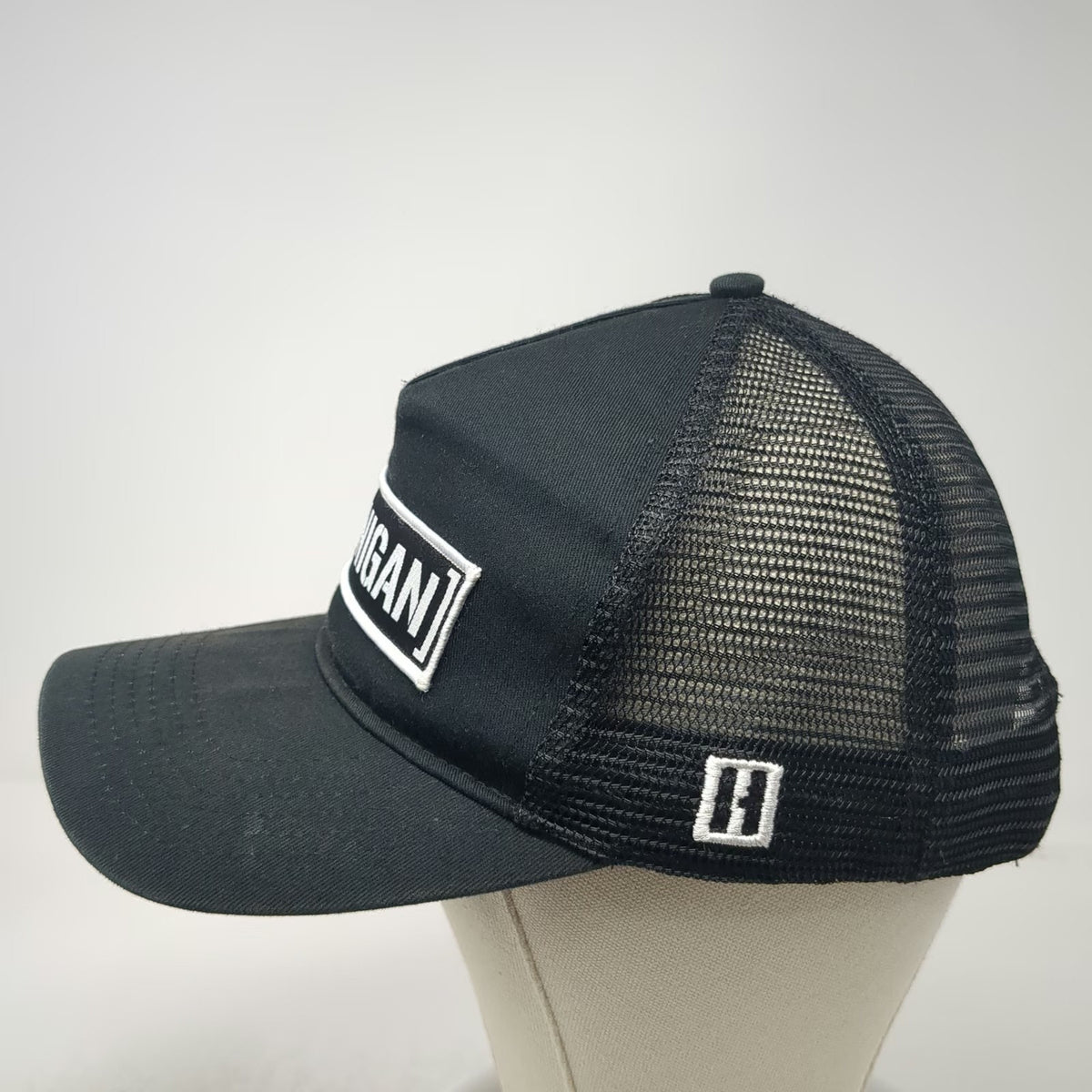 Hoonigan Trucker Hat Black One Size Mesh Back Snapback Logo Patch Racing Car