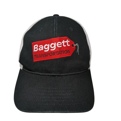 Baggett Transportation Strapback Trucker Hat Black OSFA Mesh Back