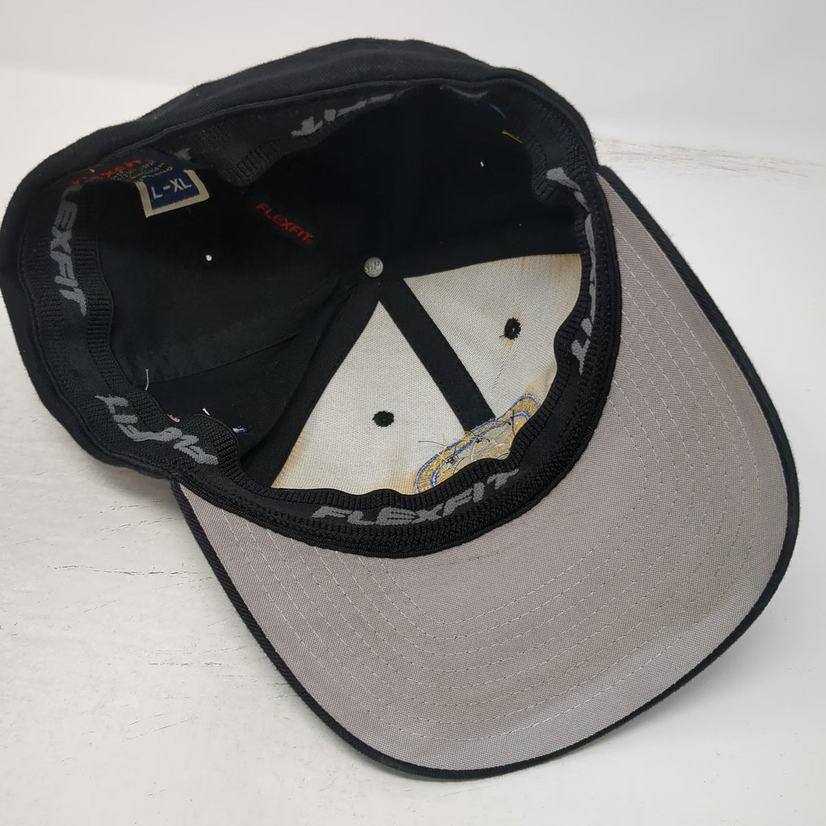 Flexfit Baseball Cap Black XL Alaska US Flag UOSS Oilfield Services Fitted Hat