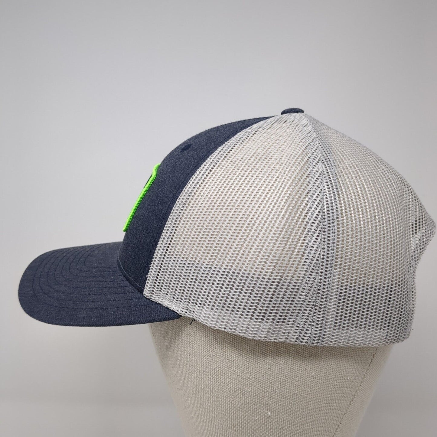 What's Next Fully Promoted Snapback Trucker Hat Blue M/L Mesh Back Richardson