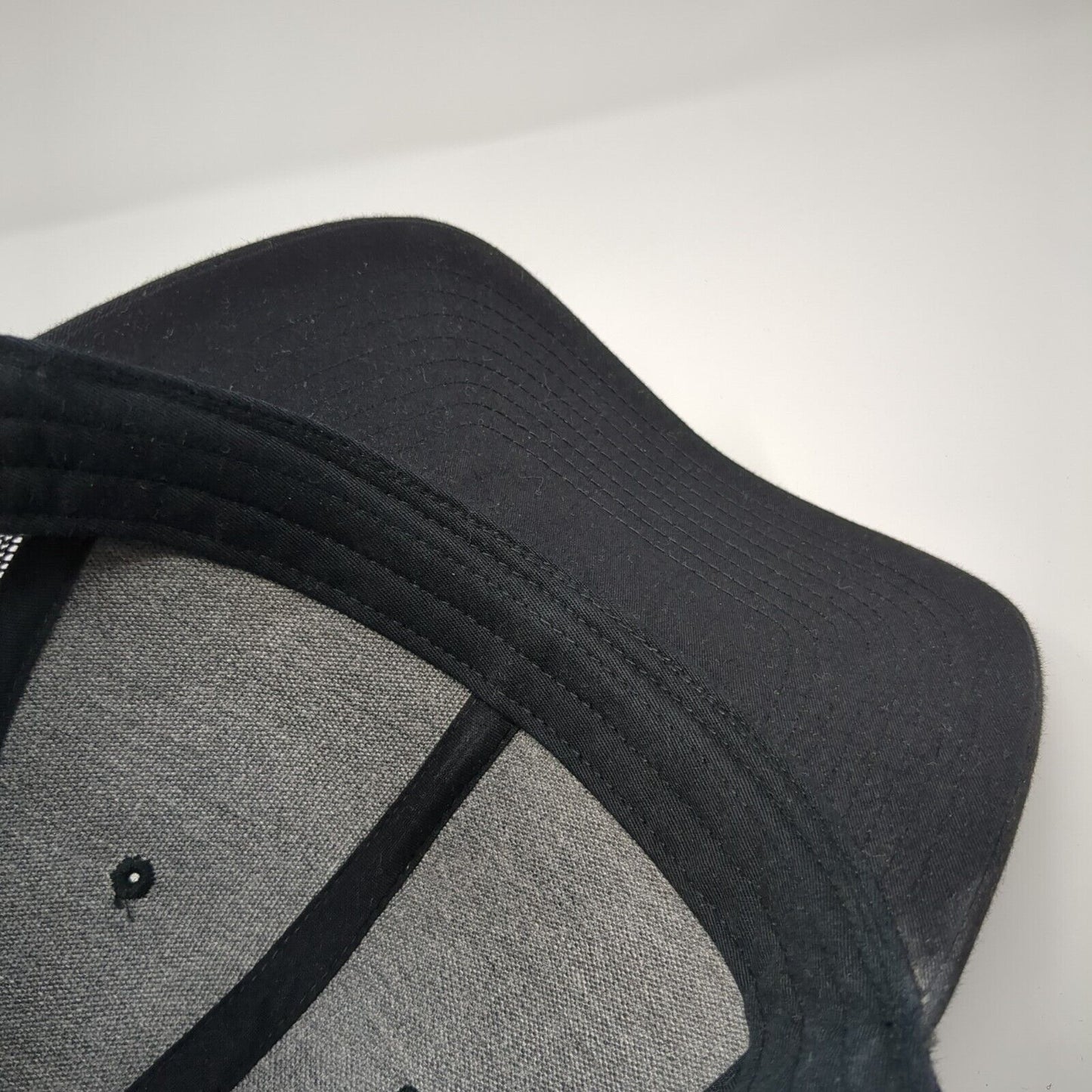 Lovely Hollow Farms Snapback Mesh Back Trucker Hat Black One Size Patch
