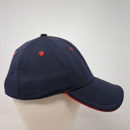 The North Face Fitted Hat Blue S/M Embroidered Vented Holes 6 Panel Flexfit
