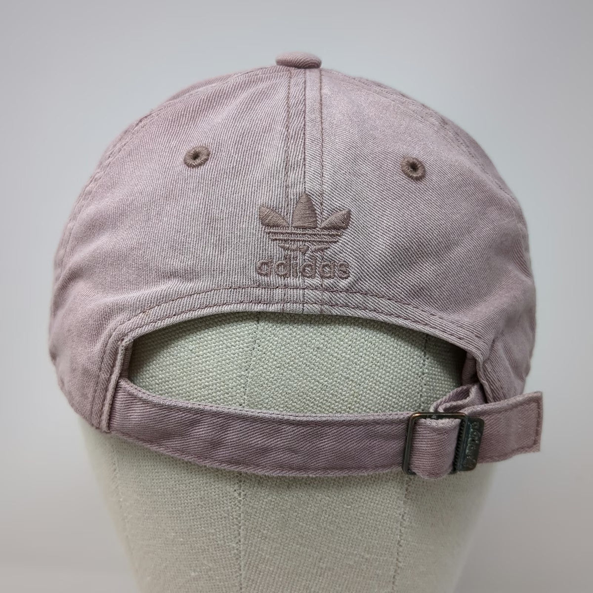 Adidas Baseball Cap Pink One Size Slideback Trefoil Logo Cotton Adjustable Hat