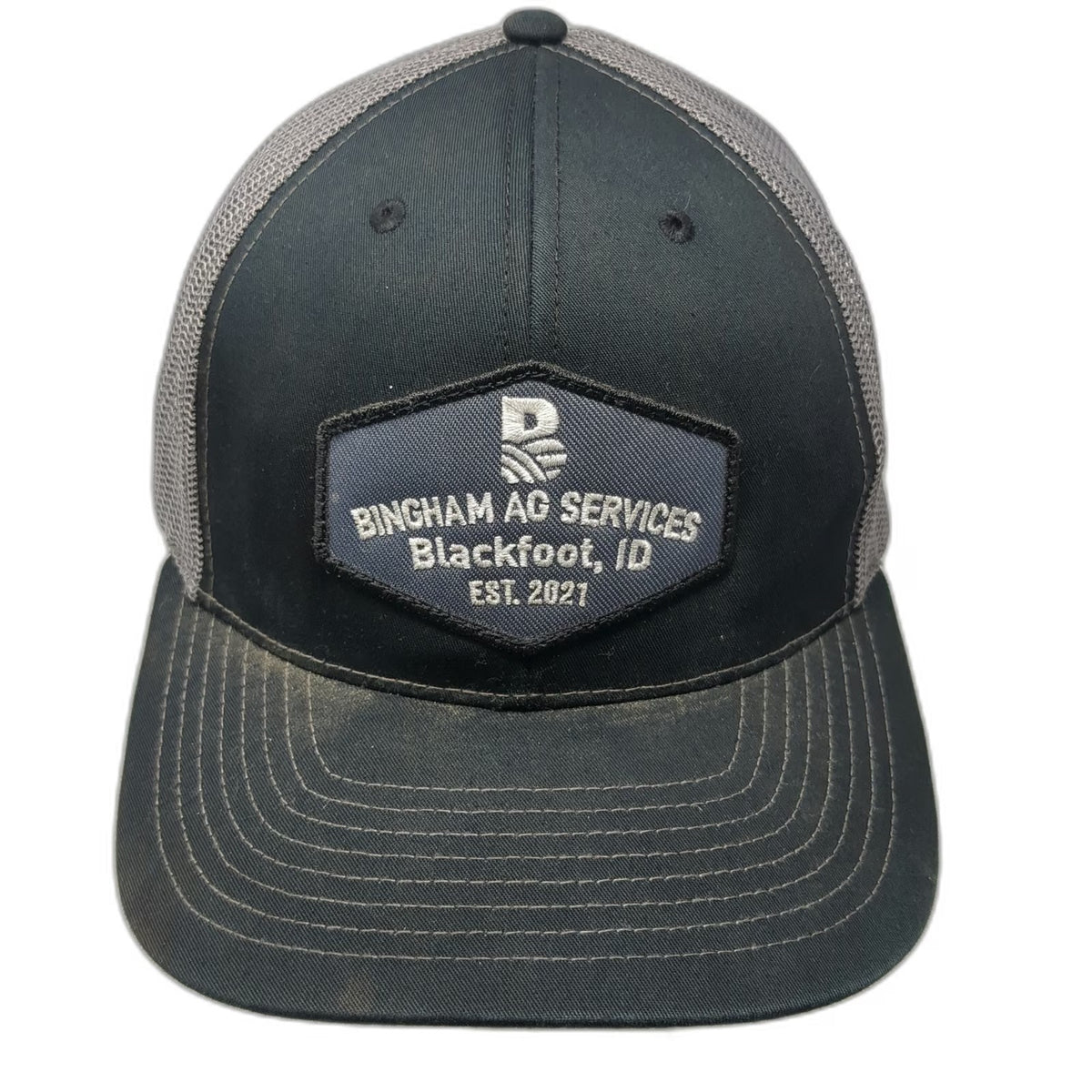 Richardson Trucker Hat Black One Size Snapback Mesh Bingham Ag Services Idaho