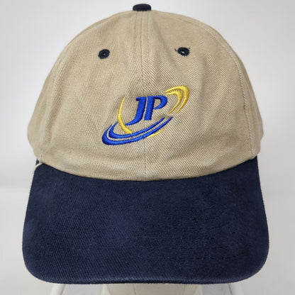 Falcon Baseball Cap Beige Blue One Size JP Logo Two Tone Slideback Hat Twill