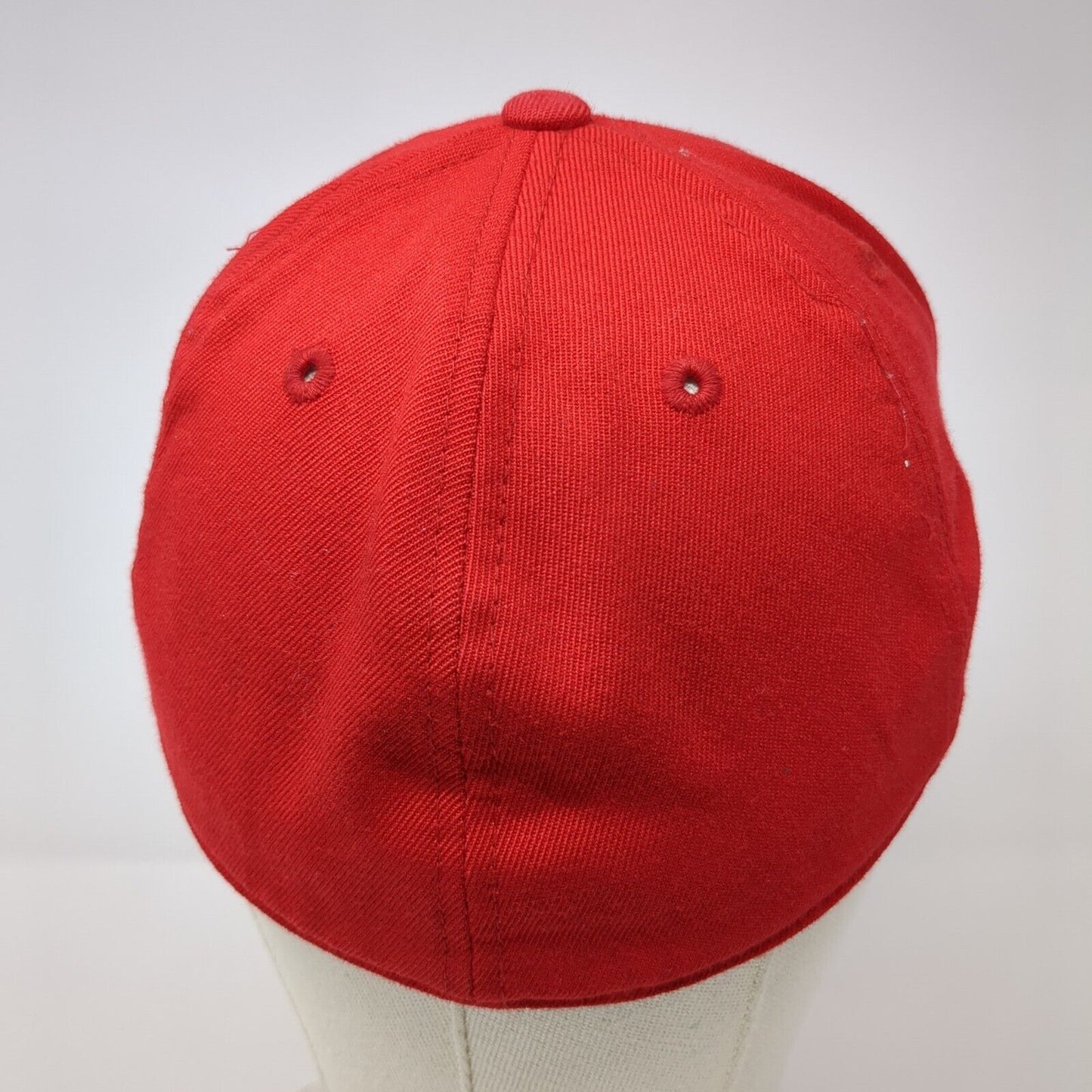 A&Z 210 Fitted Hat Red 6 7/8-7 1/4 Embroidered Vented Holes 6 Panel