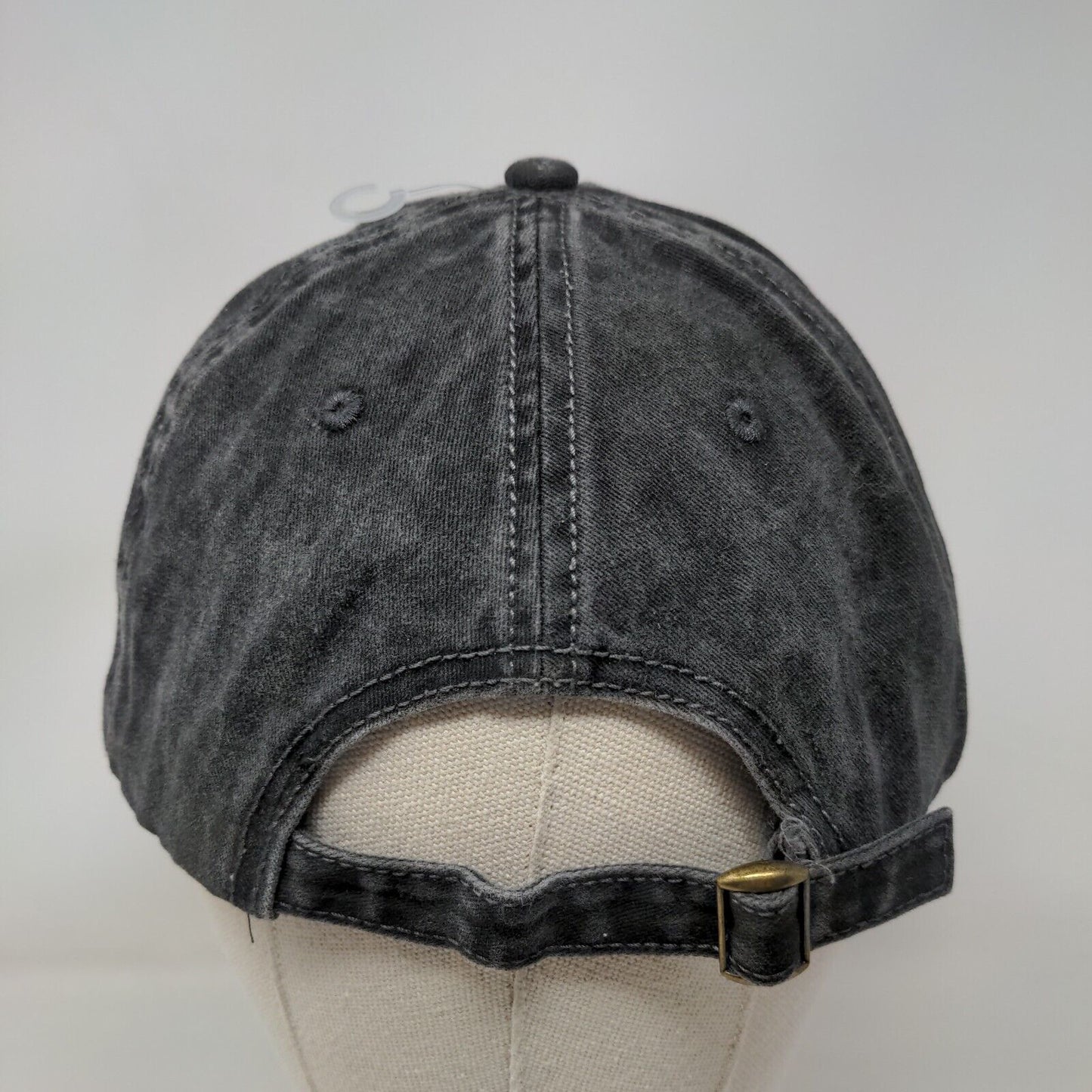 Unbranded Slideback Hat Black OSFM Adjustable Solid Blank Vent Holes