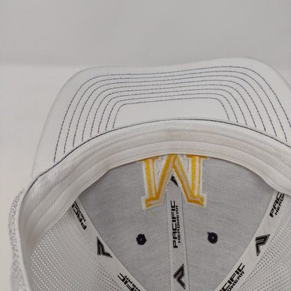 Letter M Fitted Trucker Hat Blue 6 7/8-7 3/8 Blue Embroidered Pacific Headwear