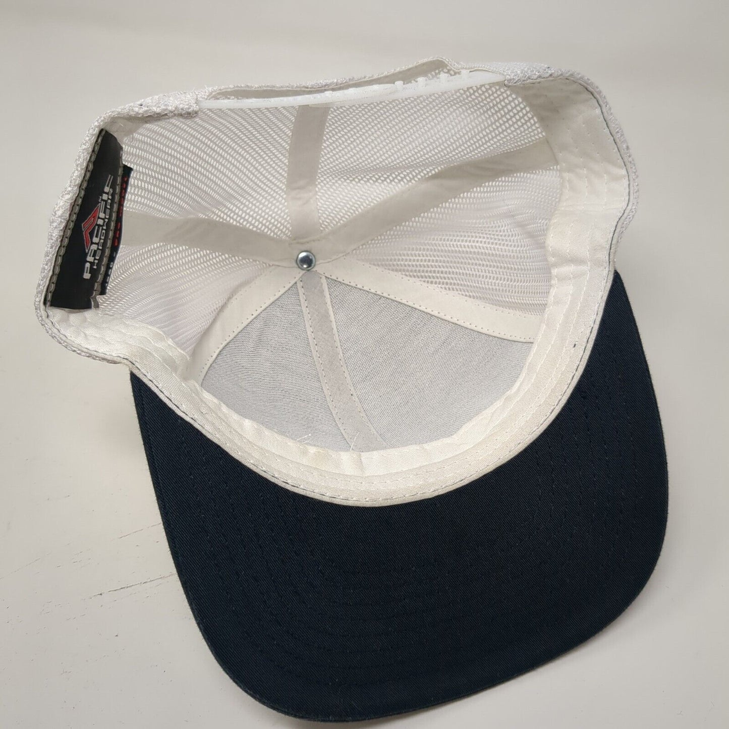 Pacific Headwear Snapback Trucker Hat Blue OSFA Adjustable Embroidered Mesh Back