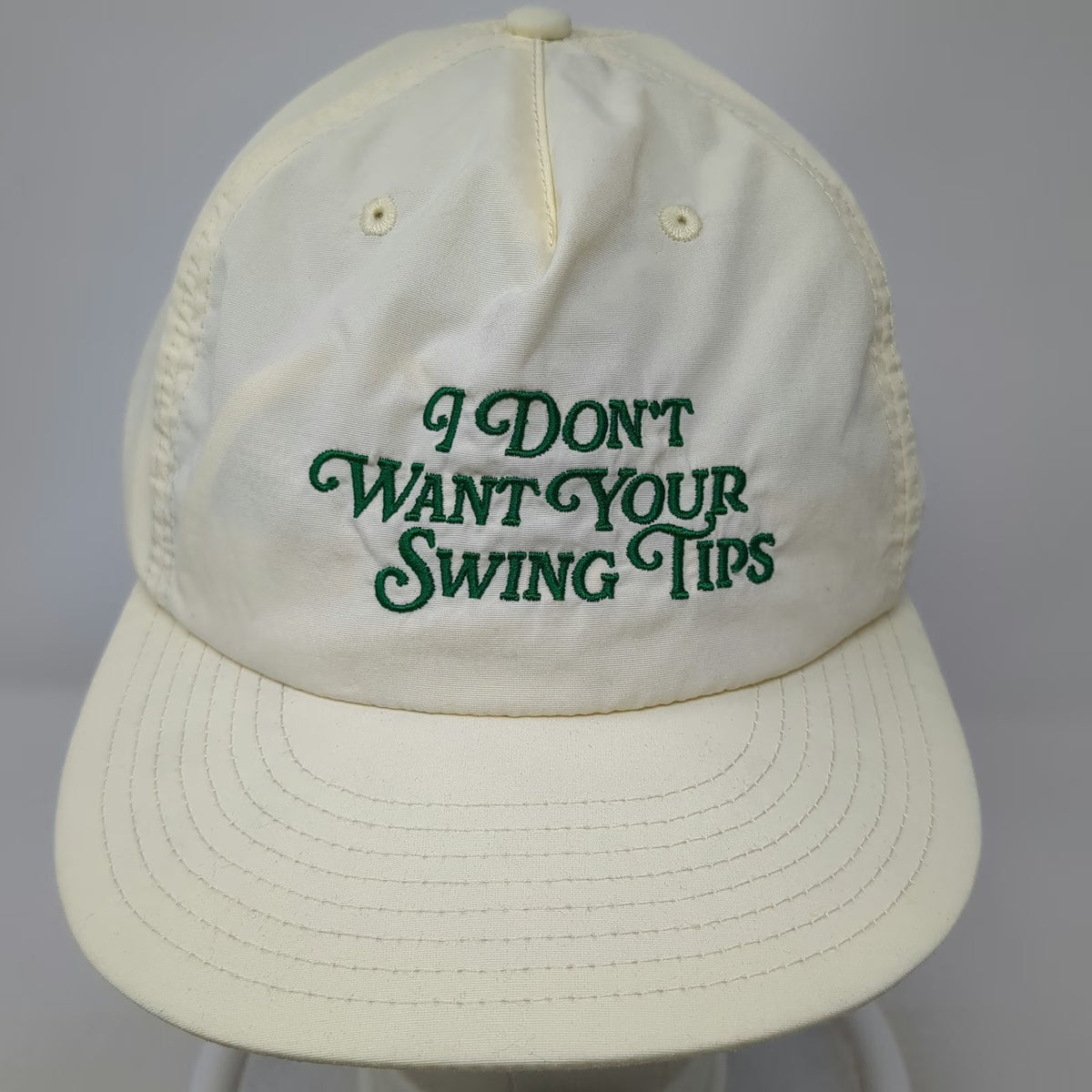 AS Colour 5 Panel Yellow Green One Size Snapback Nylon Swing Tips Golf Hat