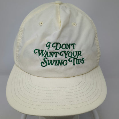 AS Colour 5 Panel Yellow Green One Size Snapback Nylon Swing Tips Golf Hat