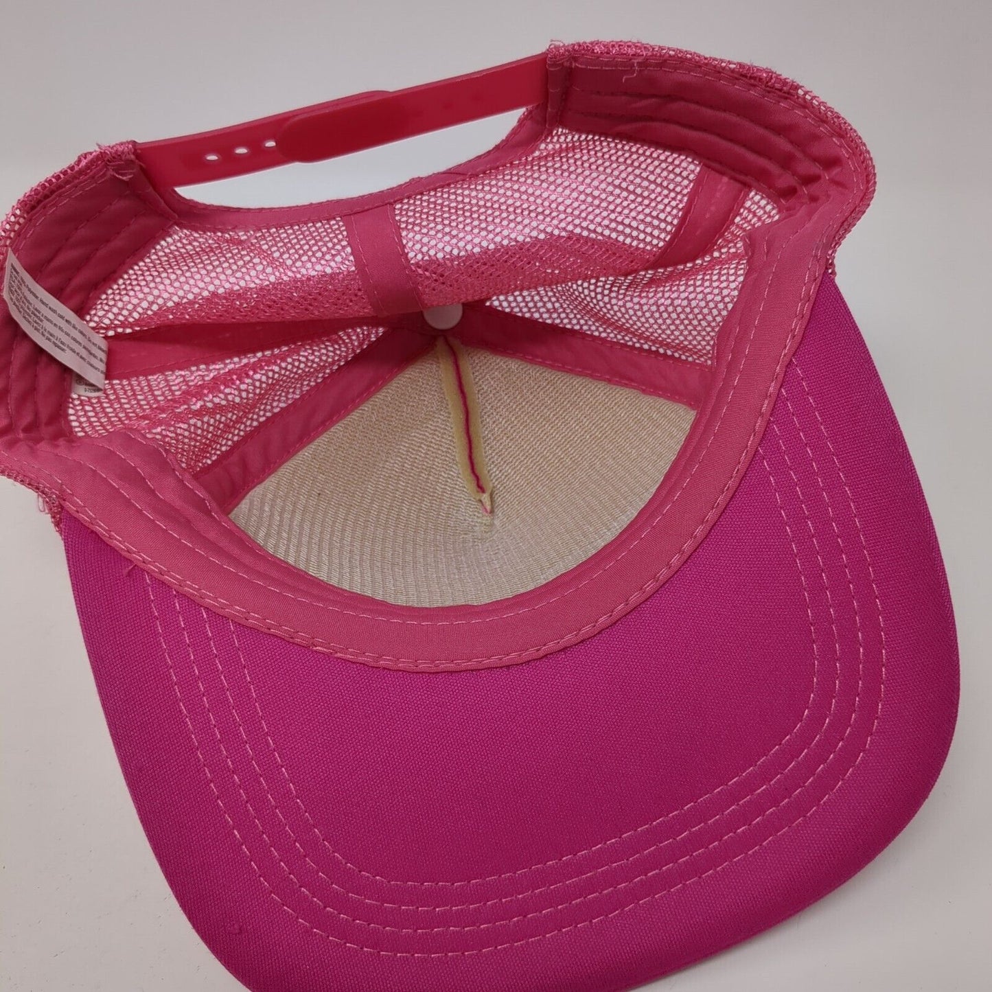 Unbranded Snapback Trucker Hat Pink One Size Adjustable Mesh Back Blank