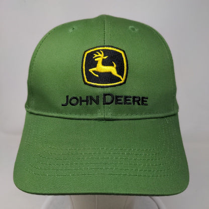 John Deere Strapback Hat Green One Size Nothing Runs Like A Deere