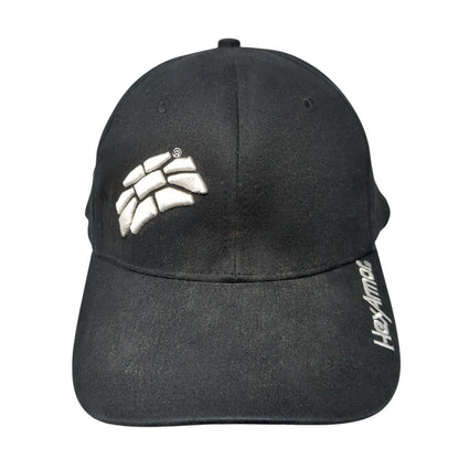 Hex Armor Fitted Hat Black L/XL Lightweight Embroidered Vented Holes 6 Panel