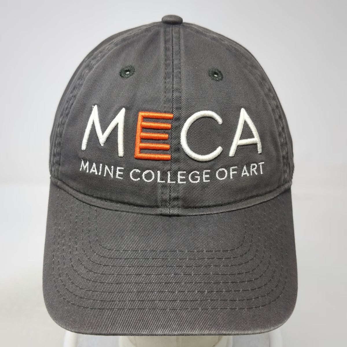 Legacy Maine College of Art MECA Gray Baseball Cap One Size Slideback Hat Logo