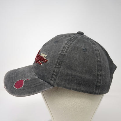 Robin Ruth Baseball Cap Gray Red One Size Frayed Cotton Copenhagen Denmark Hat