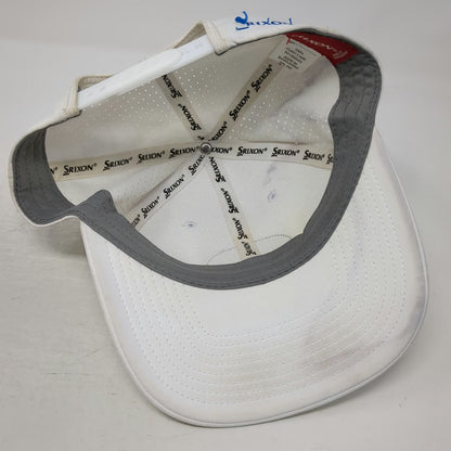 Srixon Trucker Hat White One Size Perforated Performance USA Flag Patch Snapback