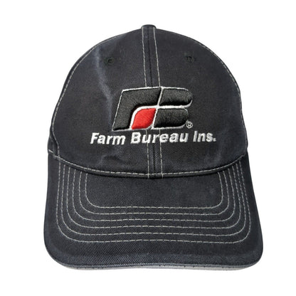 Farm Bureau Ins Strapback Hat Black One Size Adjustable Embroidered Buck's Bags