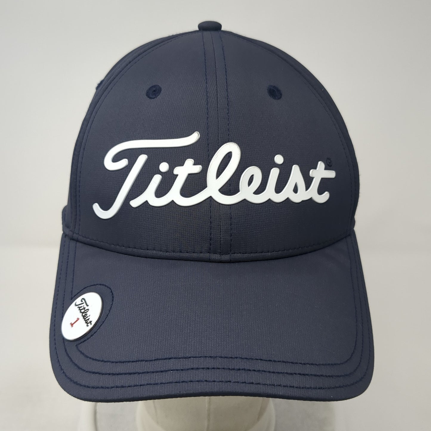 Titleist Strapback Hat Blue One Size Adjustable Spell Out Vent Holes