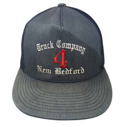 Yupoong Trucker Hat Blue One Size New Bedford Truck Company 4 THE AVE Mesh Back