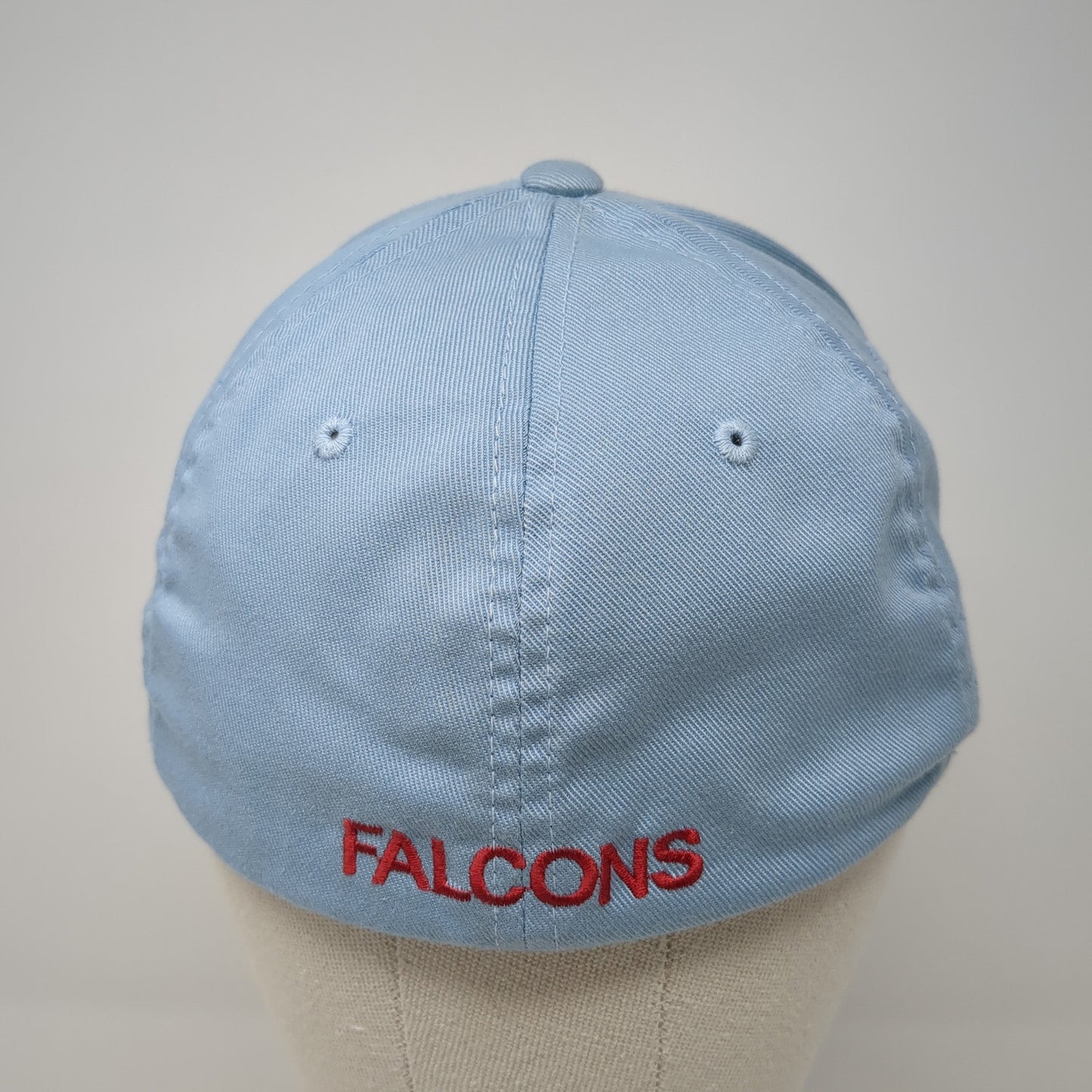 Falcons Fitted Hat Blue Medium Embroidered Logo Stretch Flexfit Yupoong
