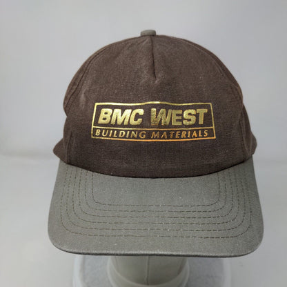 BMC West Building Materials Snapback Hat Brown OSFA Adjustable