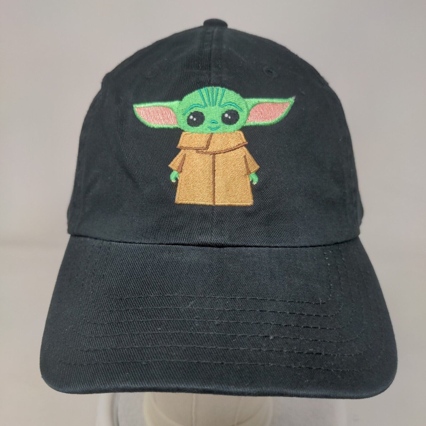 Baby Yoda Slideback Hat Black OSFM Black OS Adjustable Embroidered Star Wars