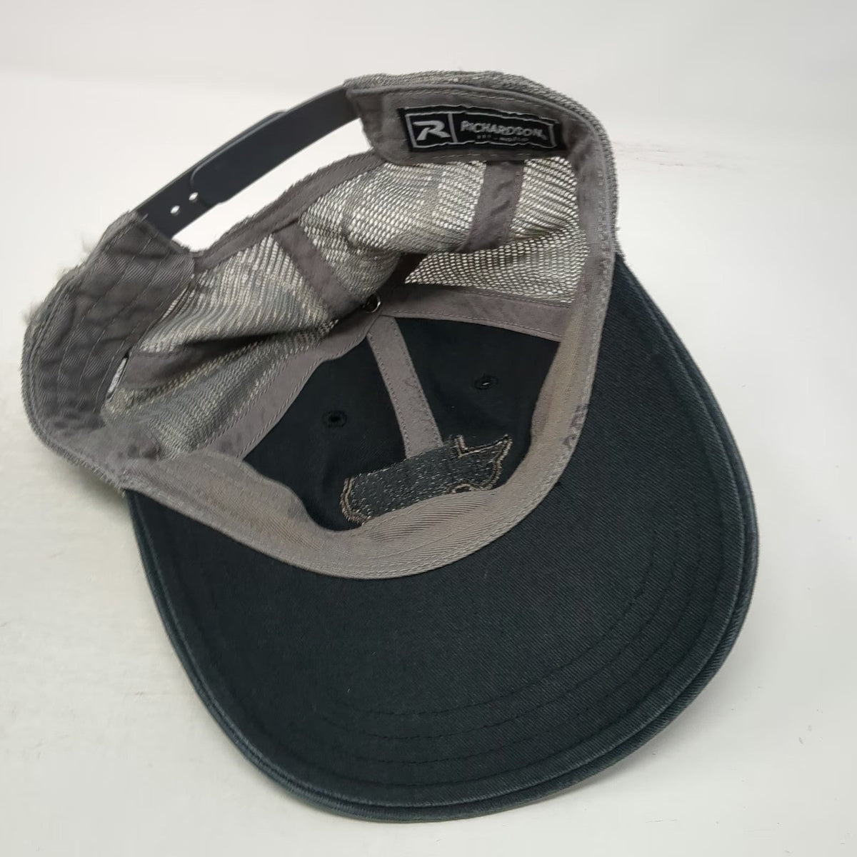 Richardson Trucker Hat Black L Texas State Mesh Snapback Embroidered 111 Cap
