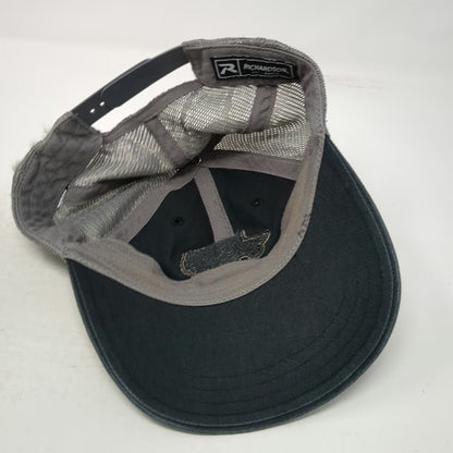 Richardson Trucker Hat Black L Texas State Mesh Snapback Embroidered 111 Cap