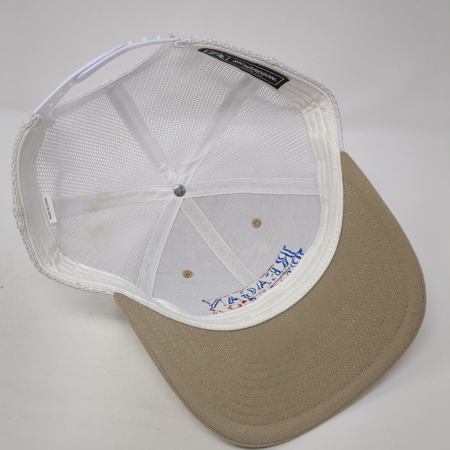 Reagan Bush '84 Snapback Trucker Hat Brown OS Adjustable Mesh Back Richardson