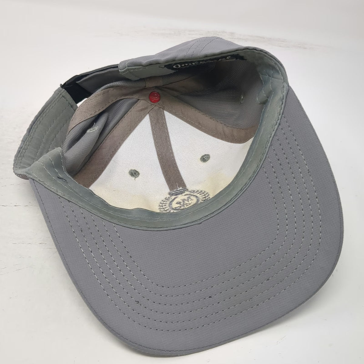Imperial Baseball Cap Gray One Size Slideback Polyester MZ Monogram Crown Hat