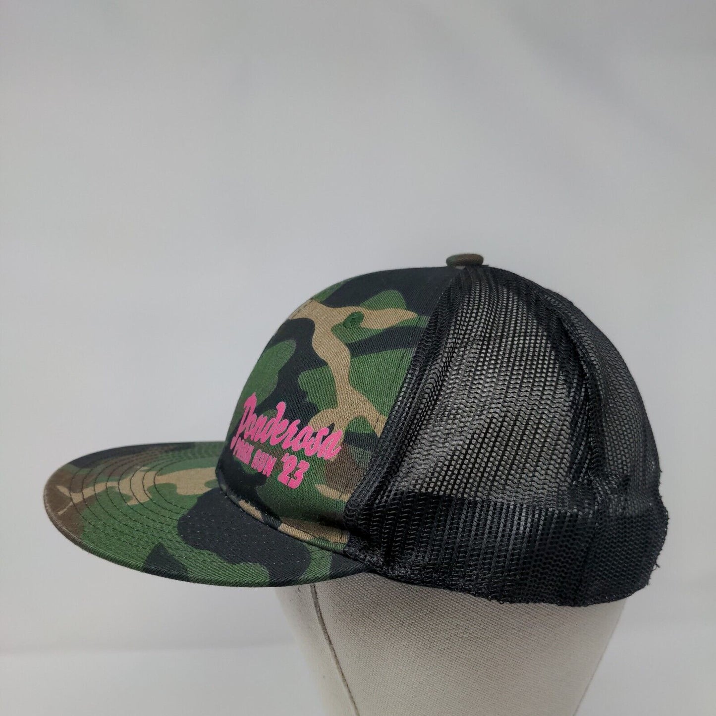 Ponderosa Park Run '23 Snapback Trucker Hat Camouflage OSFA Mesh Back