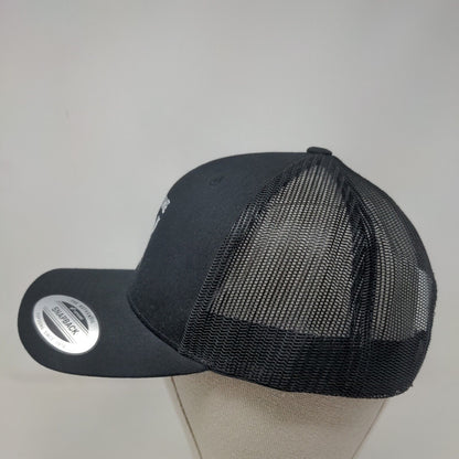ES Time For Fitness Snapback Mesh Back Trucker Hat Black One Size Embroidered