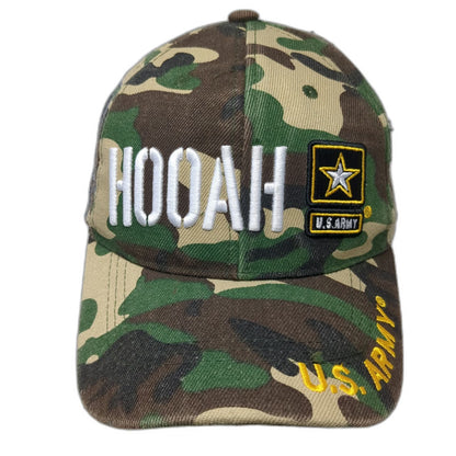 Kys Design U.S. Army HOOAH Camo Green Baseball Cap One Size Hat Licensed