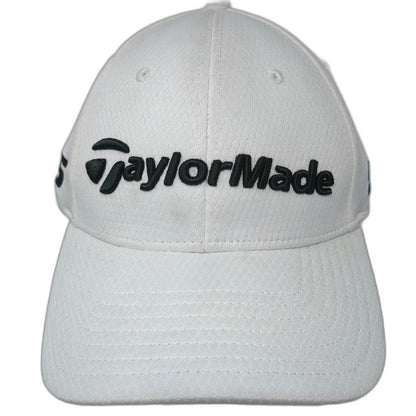 TaylorMade Baseball Cap White XL SIM TP5 A-Flex Stretch Fit Golf Performance Hat