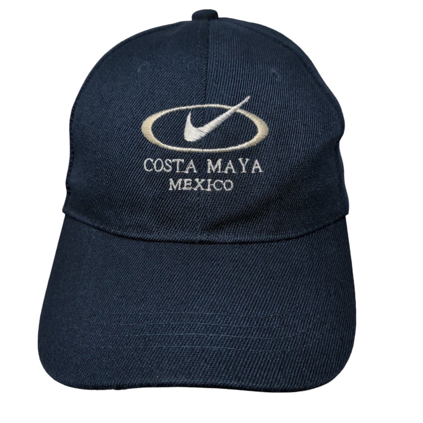 Costa Maya Mexico Strapback Hat Blue One Size Embroidered 6 Panel