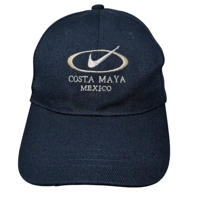 Costa Maya Mexico Strapback Hat Blue One Size Embroidered 6 Panel