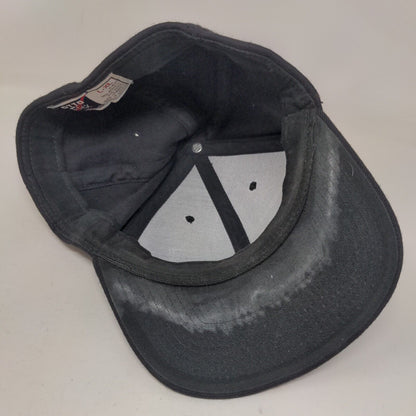 Otto Flex Fitted Hat Black Large-XL Solid 6 Panel Vent Holes Blank