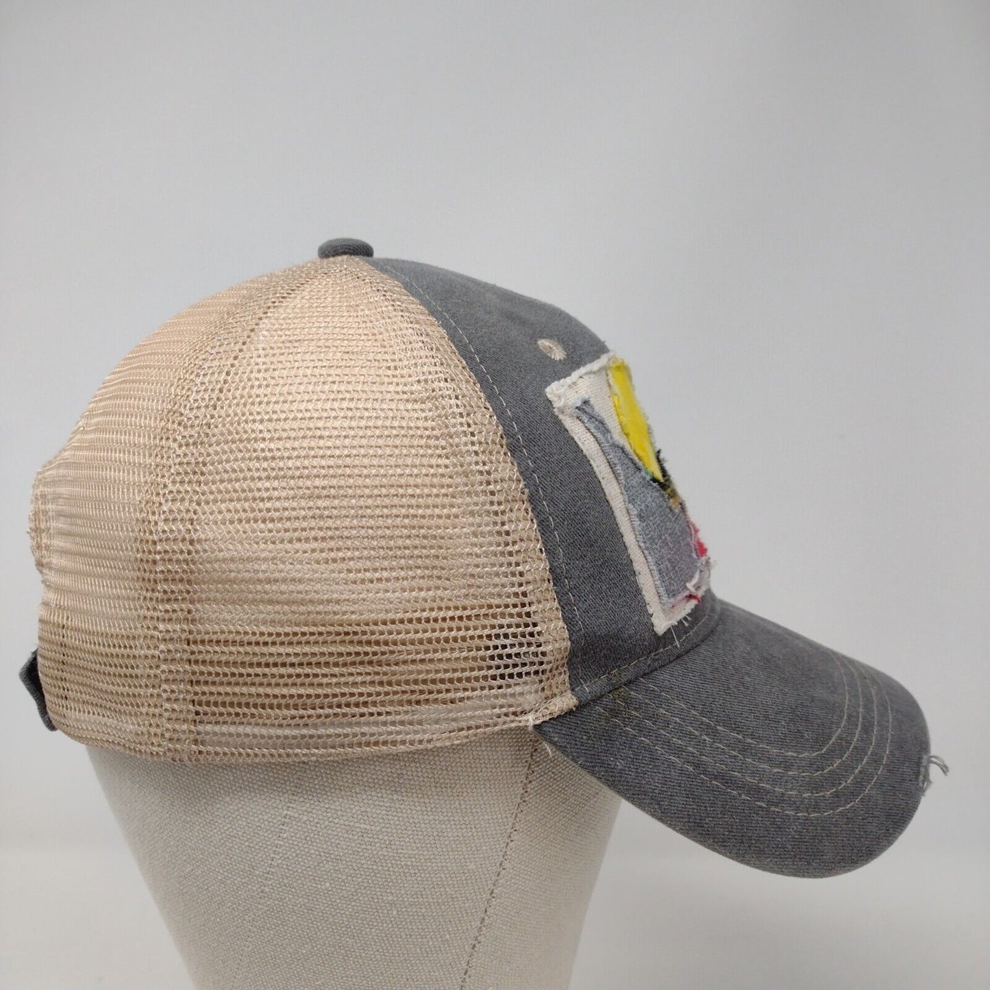 Unbranded Patch Strapback Mesh Back Trucker Hat Multi OSFM Colorblock