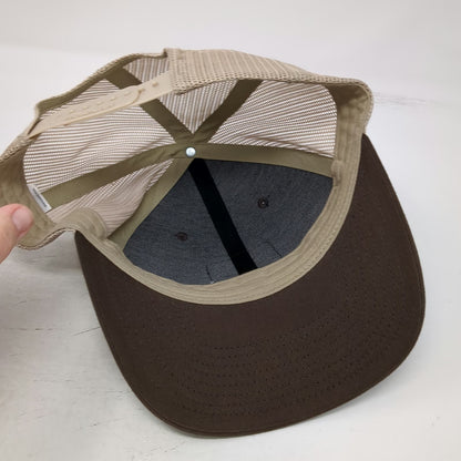 Richardson Trucker Hat Brown One Size SGW Patch Mesh Snapback Contrast Stitch