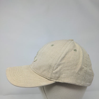 Unbranded Strapback Hat Tan One Size Solid Embroidered Adjustable