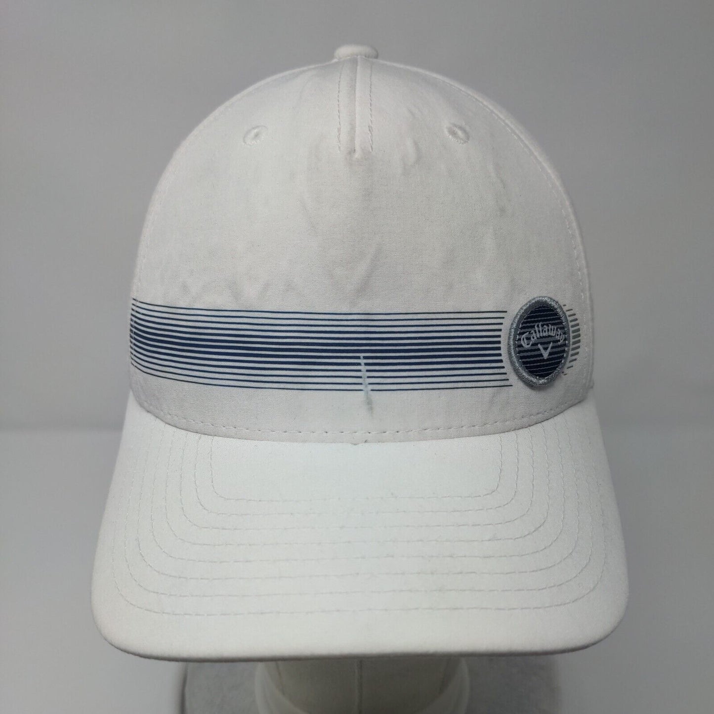 Callaway Snapback Hat White One Size Striped Adjustable Flexfit 110