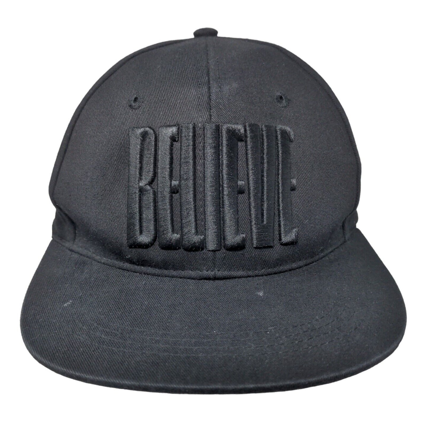 Hands On Originals Christian Men's Snapback Hat Black Embroidered Believe