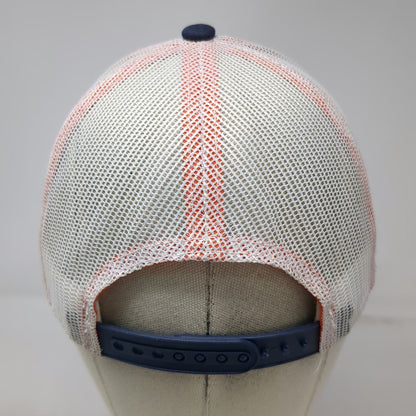 Trucker Hat Blue Orange White One Size Cascade Raft Kayak Idaho Mountain Patch
